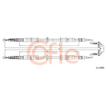 Tirette à câble, frein de stationnement COFLE OEM 522032
