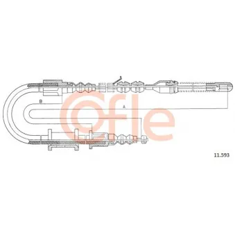 Tirette à câble, frein de stationnement COFLE OEM 522588