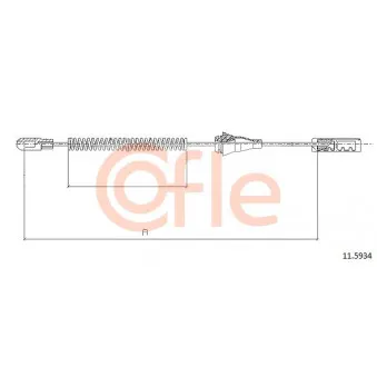 Tirette à câble, frein de stationnement COFLE OEM 90538631