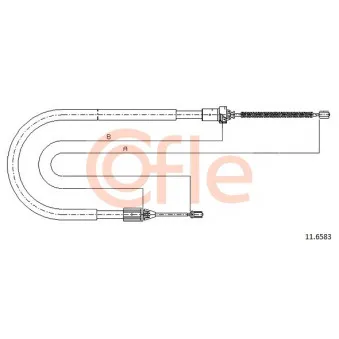 Tirette à câble, frein de stationnement COFLE 92.11.6583 pour RENAULT CLIO 1.2 LPG - 60cv