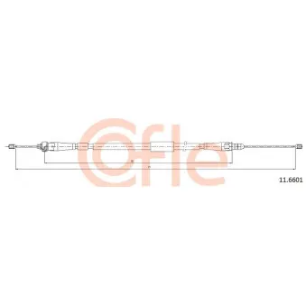 COFLE 92.11.6601 - Tirette à câble, frein de stationnement