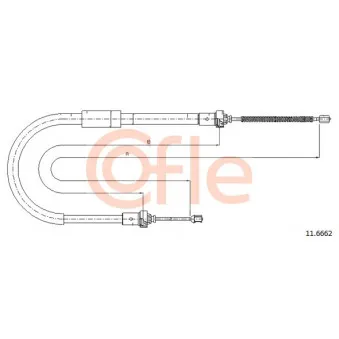 COFLE 92.11.6662 - Tirette à câble, frein de stationnement