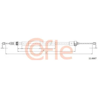 Tirette à câble, frein de stationnement COFLE OEM 8200673258