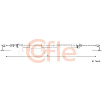 Tirette à câble, frein de stationnement COFLE OEM 8200673259