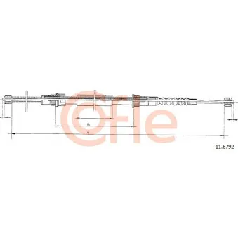 Tirette à câble, frein de stationnement COFLE OEM 7700732030
