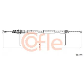 Tirette à câble, frein de stationnement COFLE OEM 4408727