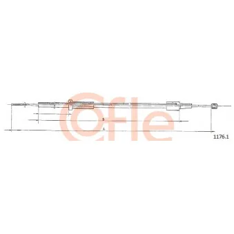 Tirette de capot moteur COFLE 92.1176.1 pour FIAT DUCATO 2.5 D 4x4 - 75cv