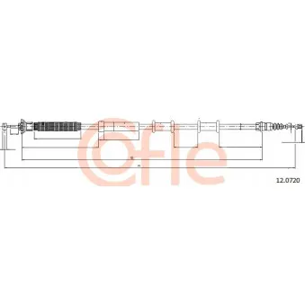 Tirette à câble, frein de stationnement COFLE 92.12.0720 pour FIAT PUNTO 1.3 D Multijet - 75cv