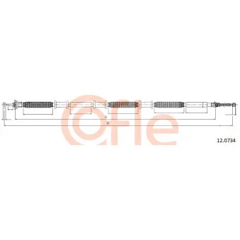 Tirette à câble, frein de stationnement COFLE 92.12.0734 pour FIAT DOBLO 1.3 JTD - 75cv