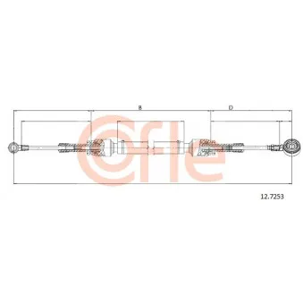 Tirette à câble, boîte de vitesse manuelle COFLE OEM 55234096