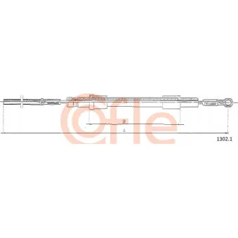Tirette à câble, commande d'embrayage COFLE 92.1302.1