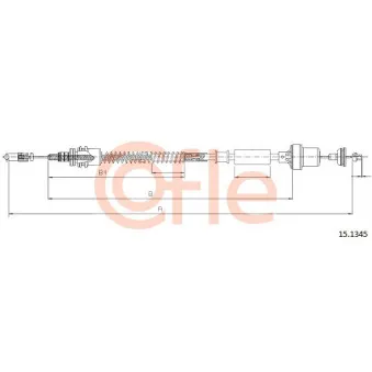 COFLE 92.15.1345 - Tirette à câble, commande d'embrayage