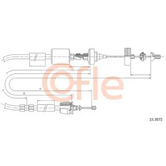 COFLE 92.15.3072 - Tirette à câble, commande d'embrayage