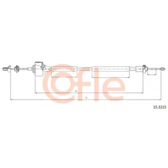 COFLE 92.15.3215 - Tirette à câble, commande d'embrayage