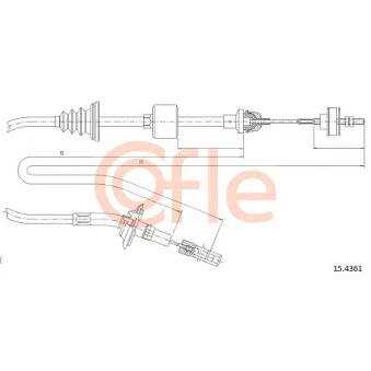 COFLE 92.15.4361 - Tirette à câble, commande d'embrayage