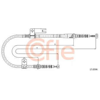 Tirette à câble, frein de stationnement COFLE 92.17.0596 pour MAZDA 323 2.0 TD - 101cv