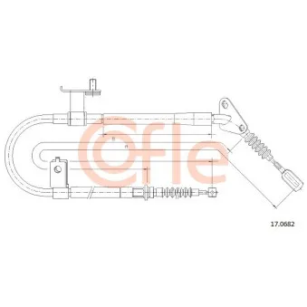 Tirette à câble, frein de stationnement COFLE 92.17.0682 pour MAZDA 323 1.5 16V - 88cv