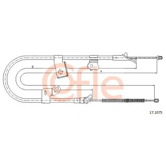 Tirette à câble, frein de stationnement COFLE 92.17.1075 pour TOYOTA YARIS 1.3 - 84cv