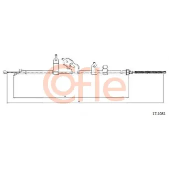 COFLE 92.17.1081 - Tirette à câble, frein de stationnement