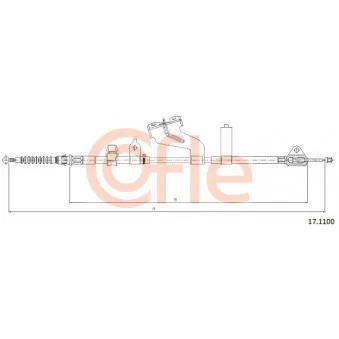 Tirette à câble, frein de stationnement COFLE OEM 464300D210