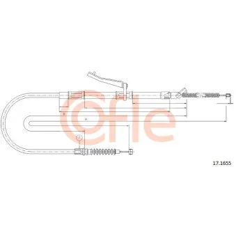 COFLE 92.17.1655 - Tirette à câble, frein de stationnement