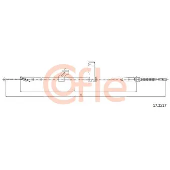 Tirette à câble, frein de stationnement COFLE 92.17.2517 pour HYUNDAI I10 1.1 - 67cv