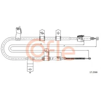 Tirette à câble, frein de stationnement COFLE OEM 5991326150