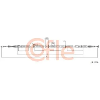 Tirette à câble, frein de stationnement COFLE OEM 597602b500