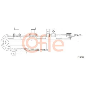 Tirette à câble, frein de stationnement COFLE 92.17.2577 pour HYUNDAI I30 2.0 CRDi - 140cv