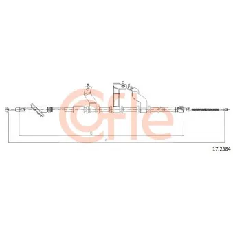 Tirette à câble, frein de stationnement COFLE 92.17.2584 pour HONDA CIVIC 2.0 CRDi traction intégrale - 113cv