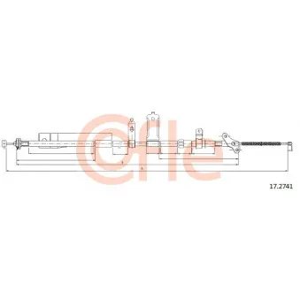 Tirette à câble, frein de stationnement COFLE 92.17.2741 pour OPEL FRONTERA 2.2 DTI - 116cv