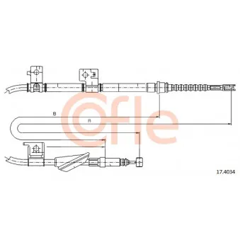 Tirette à câble, frein de stationnement COFLE 92.17.4034 pour ROVER 600 620 Sdi - 105cv