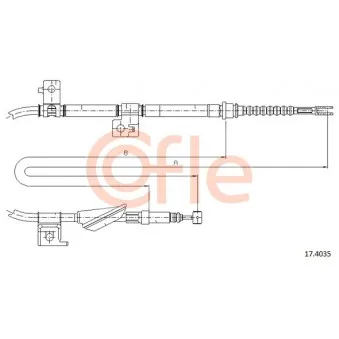 Tirette à câble, frein de stationnement COFLE OEM 47510SN7952
