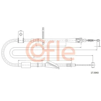 Tirette à câble, frein de stationnement COFLE OEM 5440278F10