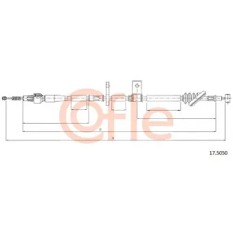 Tirette à câble, frein de stationnement COFLE 92.17.5050 pour SUZUKI GRAND VITARA 2.7 V6 - 173cv