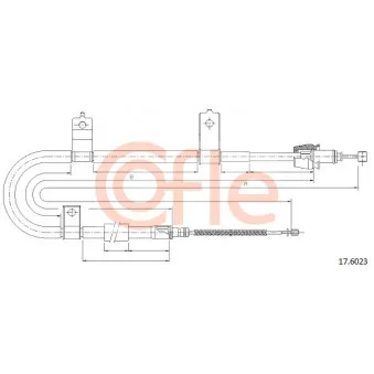 Tirette à câble, frein de stationnement COFLE 92.17.6023 pour KIA PICANTO 1.0 - 63cv