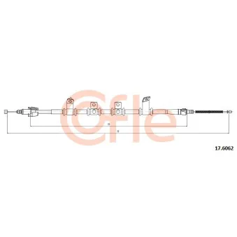 Tirette à câble, frein de stationnement COFLE [92.17.6062]