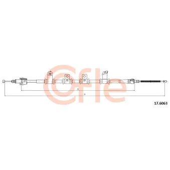 Tirette à câble, frein de stationnement COFLE [92.17.6063]