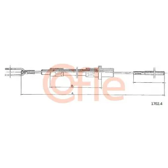 Tirette à câble, commande d'embrayage COFLE 92.1702.4