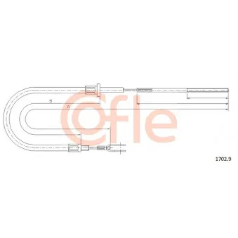 Tirette à câble, commande d'embrayage COFLE 92.1702.9