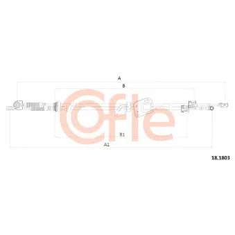 Tirette à câble, boîte de vitesse manuelle COFLE 92.18.1803