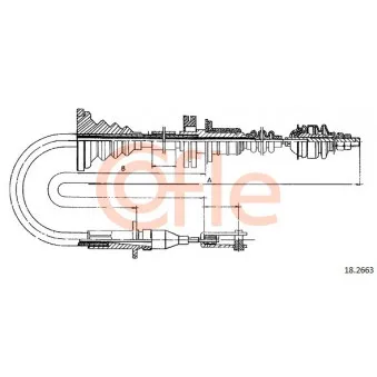 Tirette à câble, commande d'embrayage COFLE OEM 37214AA030