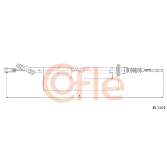 Tirette à câble, commande d'embrayage COFLE OEM 96339736