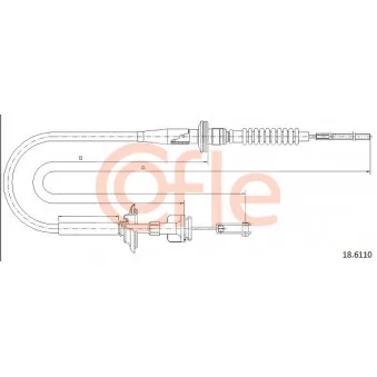 Tirette à câble, commande d'embrayage COFLE OEM 2371080G00