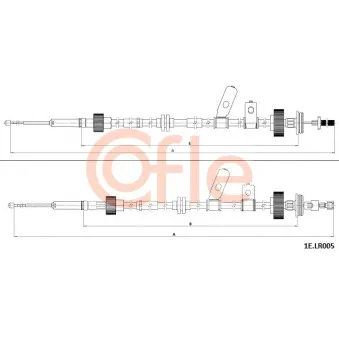 COFLE 92.1E.LR005 - Tirette à câble, frein de stationnement