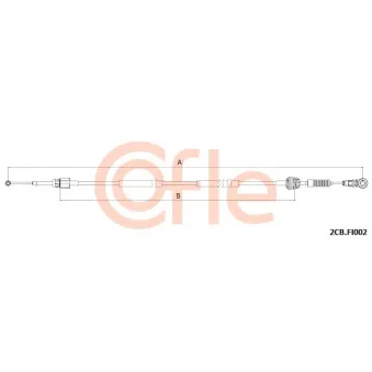 Tirette à câble, boîte de vitesse manuelle COFLE 92.2CB.FI002 pour FIAT 500L 0.9 - 105cv