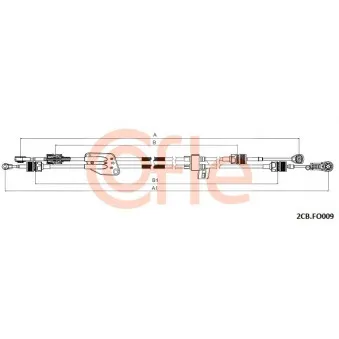 Tirette à câble, boîte de vitesse manuelle COFLE 92.2CB.FO009 pour PEUGEOT 208 1.6 TDCi - 90cv