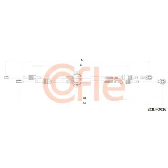 Tirette à câble, boîte de vitesse manuelle COFLE 92.2CB.FO016 pour FORD MONDEO 2.0 SCTI - 203cv
