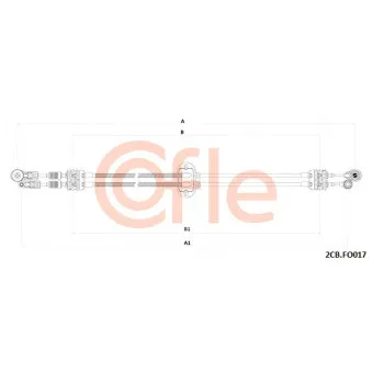 Tirette à câble, boîte de vitesse manuelle COFLE 92.2CB.FO017 pour FORD MONDEO 2.5 24V - 170ch