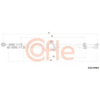 Tirette à câble, boîte de vitesse manuelle COFLE 92.2CB.HY003 pour TOYOTA COROLLA 1.6 CRDi 128 - 128cv